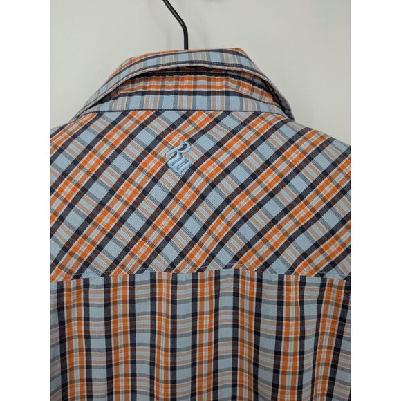 Vintage Rocawear Button Up Shirt Men Size 3XL Plaid Hip Hop Streetwear Y2K Logo - Picture 9 of 13
